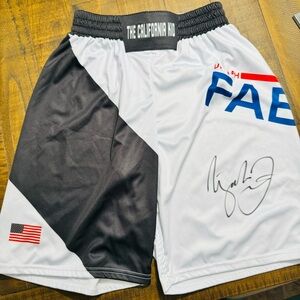 Urijah Faber Signed UFC The California Kid Fight MMA Shorts Beckett COA